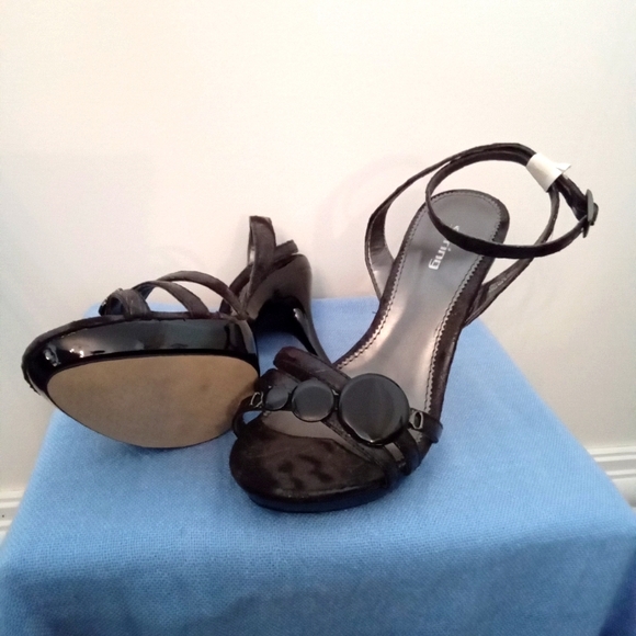 Spring Faux Snakeskin Ankle Strap Platform High Heel Sandals - Picture 6 of 12